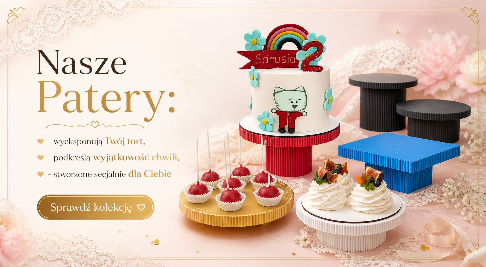 Podstawy do tortów 3d — personalizowane, food safe